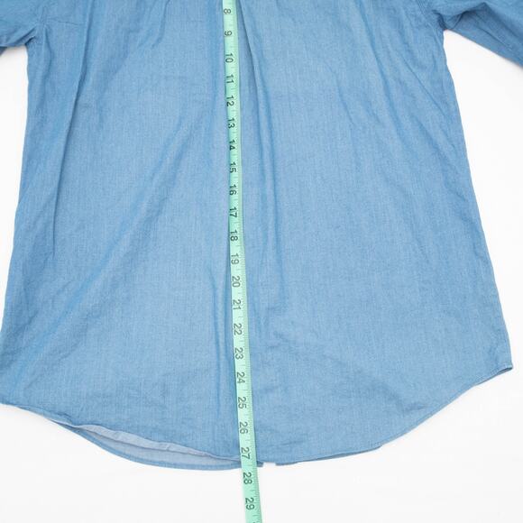 Lafayette‎ 148 New York Long Sleeve Button Down Chambray Shirt Size Small - Picture 10 of 12